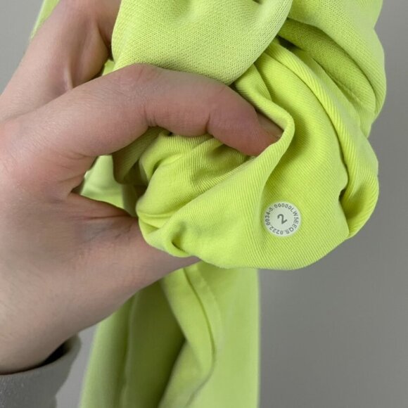 Lululemon Scuba High-Rise French Terry Joggers Neon Highlight Yellow Size 2 - Picture 4 of 8